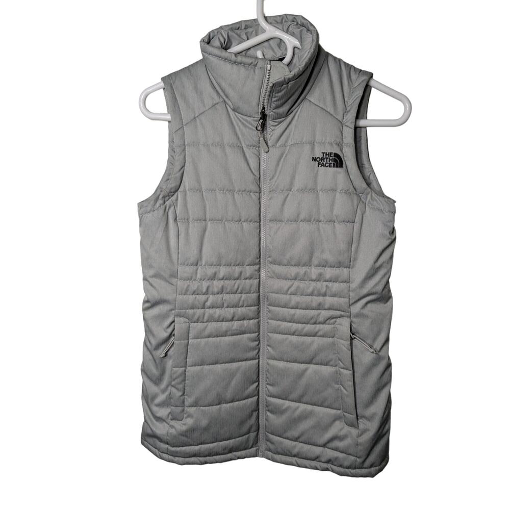 The North Face Quilted Zip Up Puffer Vest Gray Size XS Women's